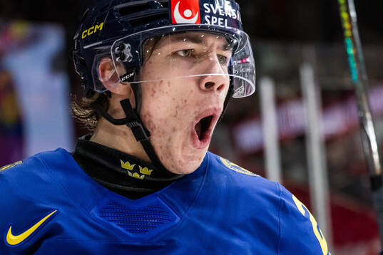 Anton Wahlberg of Sweden celebrates