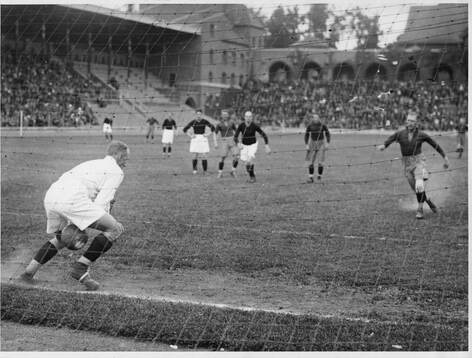 Fotboll, AIK-Helsingborg.1925. Stockholm Olympiastadion.