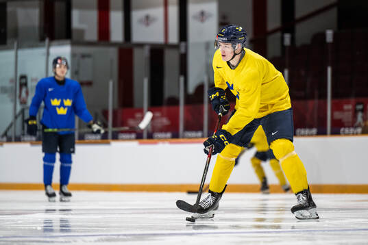 Rasmus Bergqvist of Sweden at a practice session