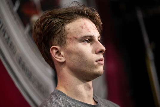 Felix Nilsson of Sweden is interviewed