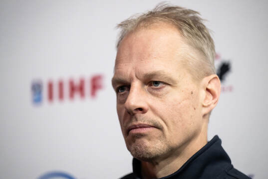 Head coach Magnus Hävelid of Sweden is interviewed