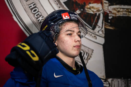 Isac Hedqvist of Sweden is interviewed