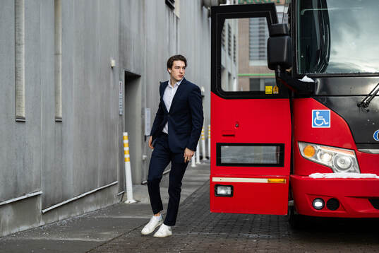 David Edstrom of Sweden arrives to the arena