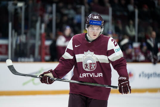 Markuss Sieradzkis of Latvia looks dejected