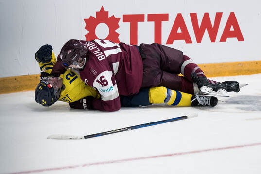 Isac Hedqvist of Sweden and Peteris Bulans of Latvia