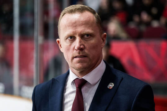 Head coach Artis Abols of Latvia