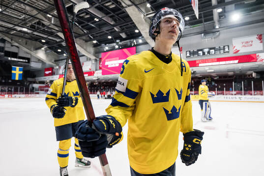 David Edstrom of Sweden celebrates