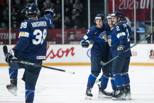Jesse Nurmi, Mitja Jokinen and Daniel Nieminen of Finland