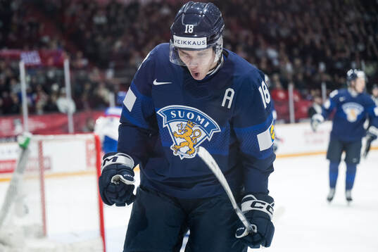 Rasmus Kumpulainen of Finland celebrates