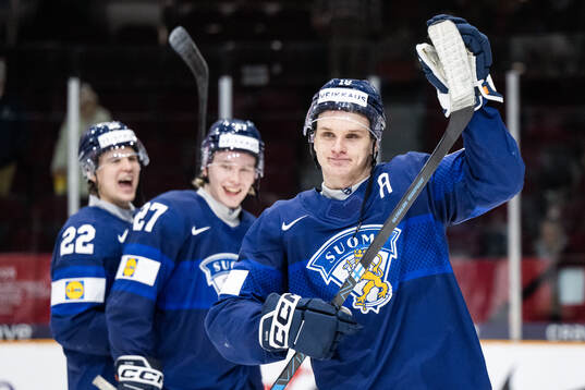 Rasmus Kumpulainen of Finland celebrates