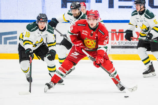 Östersunds Theo Jacobsson och Moras Gabriel Säll