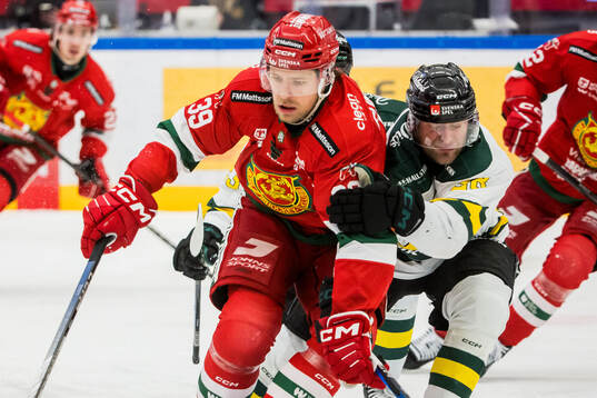 Moras Kristoffer Gunnarsson och Östersunds Erik Rainersson