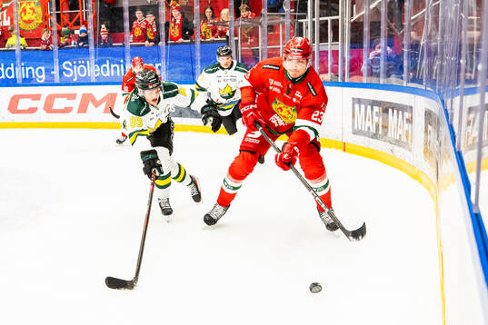 Östersunds Maximilian Kilpinen och Moras Gustav Olhaver
