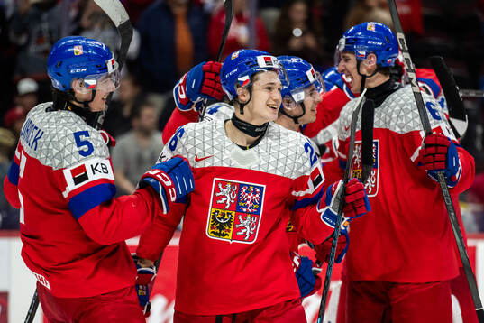 Adam Jiricek and Matteo Koci of Czech Republic celebrate