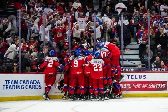 Players of Czech Republic celebrate