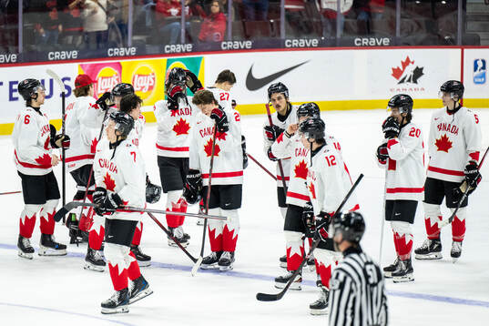 Players of Canada look dejected