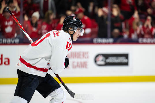 Bradly Nadeau of Canada celebrates