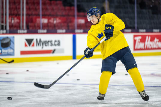 Axel Sandin-Pellikka of Sweden at a practice session