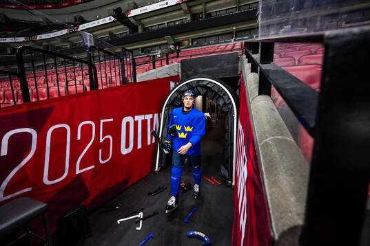 Theo Lindstein of Sweden at a practice session