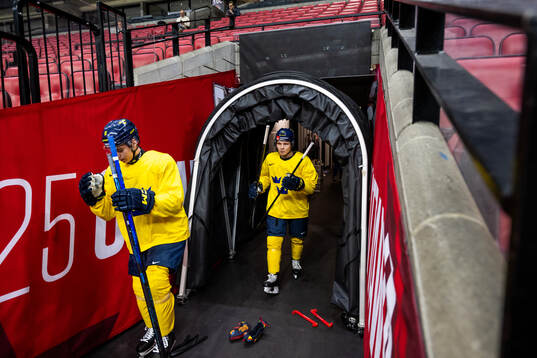 Wilhelm Hallquist and Zeb Forsfjäll of Sweden at a