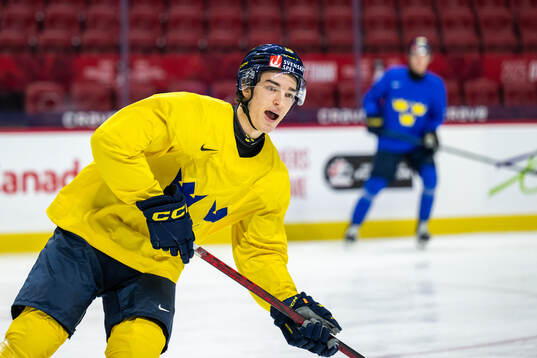 David Edstrom of Sweden at a practice session