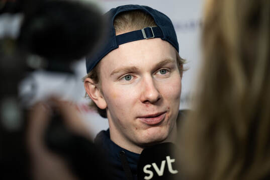 Otto Stenberg of Sweden is interviewed