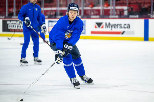 Konsta Helenius of Finland at a practice session