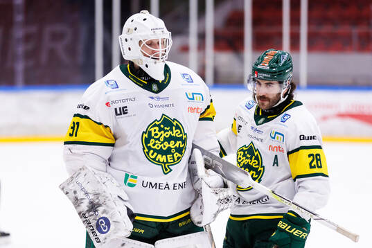 Björklövens målvakt Melwin Asp Cassåsen och Mathew
