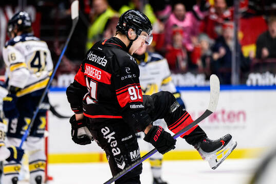Malmö Redhawks Axel Sundberg jublar
