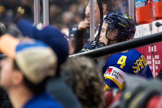 Axel Sandin-Pellikka of Sweden looks dejected