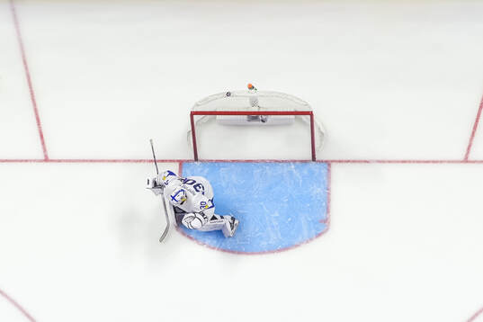 Otto Stenberg of Sweden scores the 1-0 goal behind