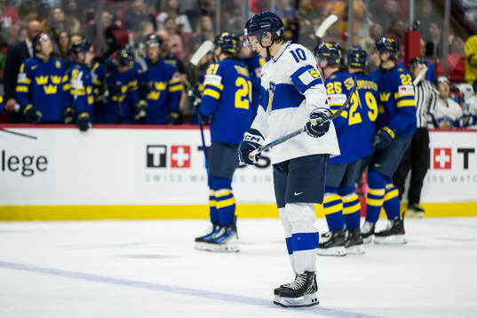 Emil Pieniemi of Finland looks dejected