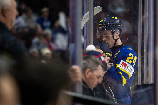Tom Willander of Sweden  looks dejected