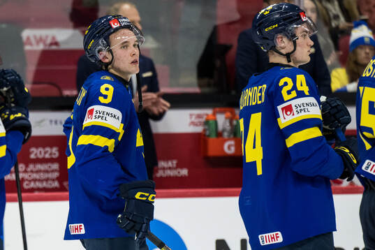 Theo Lindstein of Sweden looks dejected
