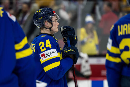 Tom Willander of Sweden looks dejected