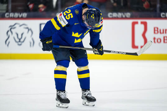 Otto Stenberg of Sweden looks dejected