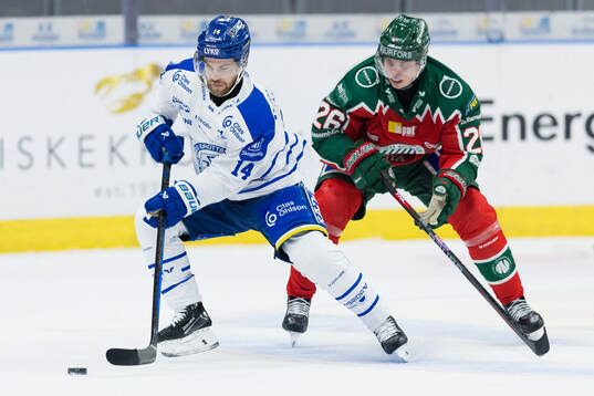 Leksands Oskar Lang och Frölundas Isac Heens