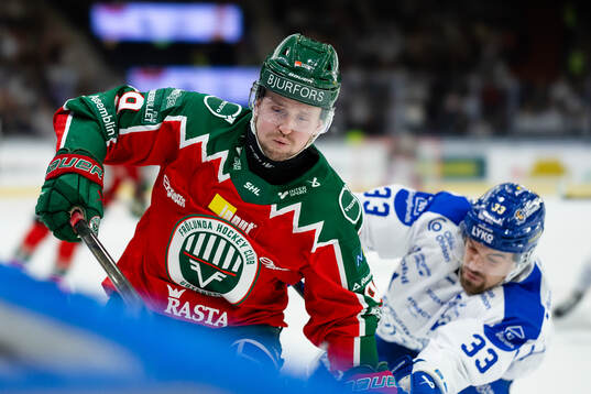 Frölundas Linus Weissbach och Leksands Eddie Larsson