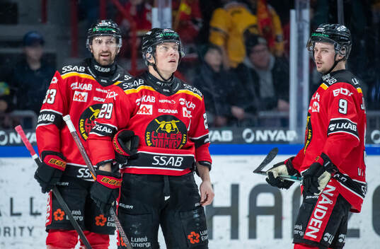 Luleås Albin Lundin, Erik Gustafsson och Ludvig Jansson