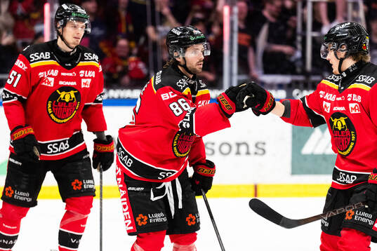 Luleås Mathias Bromé jublar