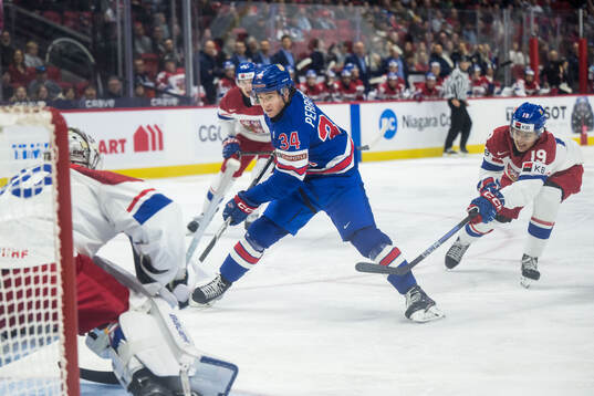 Gabe Perreault of USA scores 1-0