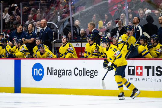 Players of Sweden looks dejected