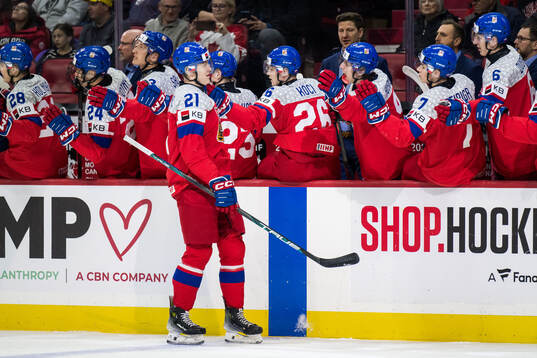 Jakub Stancl of Czech Republic celebrates scoring 0-1