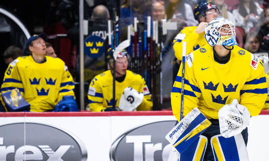Goaltender Marcus Gidlöf of Sweden
