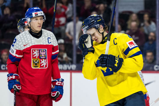 Axel Sandin-Pellikka of Sweden looks dejected