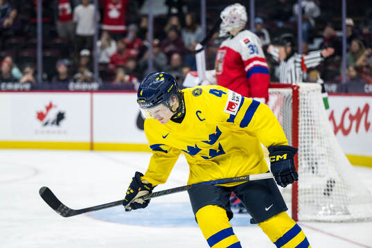 Axel Sandin-Pellikka of Sweden looks dejected