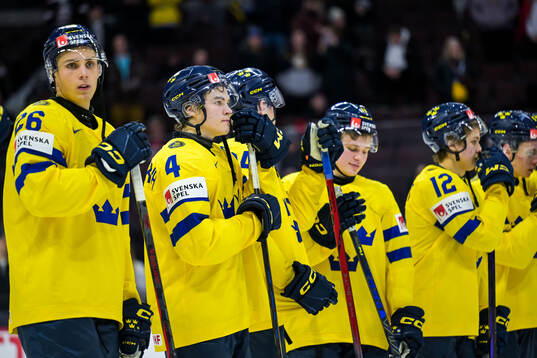 Axel Sandin-Pellikka of Sweden looks dejected