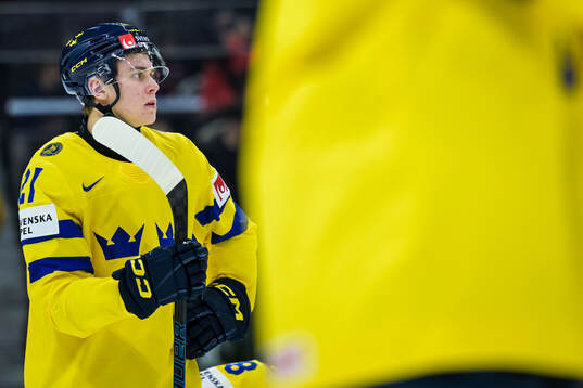 Herman Träff of Sweden looks dejected