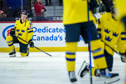 Otto Stenberg of Sweden looks dejected