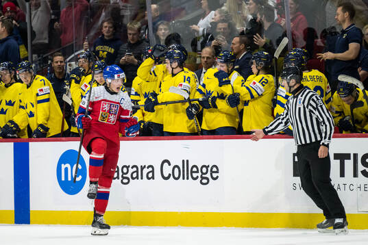 Eduard Sale of Czech Republic celebrate scoring a penalty
